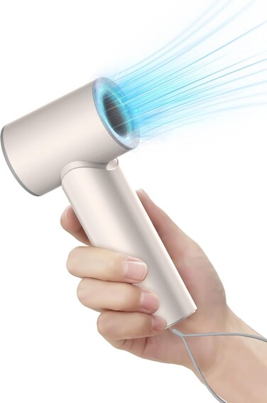 Upgraded Handheld Turbo Fan, 5000mAh Rechargeable Portable Personal Fan, Mini Desk Fans with a Lanyard, 5 Speeds, LED Display, High Speed Cooling