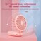 Portable Foldable Mini Fan &ndash; 5-Speed USB Rechargeable Desk &amp; Handheld Fan with LED Display, Quiet, Battery Operated for Home, Office &amp; Travel (Pink)