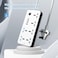 Universal Power Strip with 6 Outlets, 3 USB Ports, 1 Type-C Port, 2M Extension Cord, Desktop Charging Station for Home, Office and Dorm (White)
