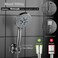 Handheld Shower Head Holder - 5 Angles Adjustable - Concealed Adhesive Mount - Screw Alternative - Bathroom Wall Mounted Shower Wand Holder ( Chrome Finish)