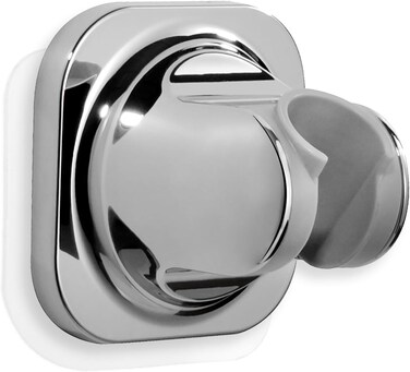 Handheld Shower Head Holder - 5 Angles Adjustable - Concealed Adhesive Mount - Screw Alternative - Bathroom Wall Mounted Shower Wand Holder ( Chrome Finish)