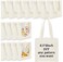 Radiotronics 24 Pcs 8.5 x 8 Inch Mini Tote Bag Blank Canvas Tote Bags Reusable Grocery Bags DIY Sacks Goody Bags for Kids