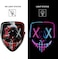 LED Halloween Mask I Scary Mask I Mask The Purge I Mask Neon Horror Fun Costume Christmas Child Adult Fancy Dress for Carnivals, Masquerades and Cosplay Costume Parties