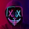 LED Halloween Mask I Scary Mask I Mask The Purge I Mask Neon Horror Fun Costume Christmas Child Adult Fancy Dress for Carnivals, Masquerades and Cosplay Costume Parties