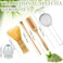 Radiotronics 5 PCS Matcha Whisk Set, Resin Tea Matcha Whisk, Sifter, Holder, Bamboo Tea Scoop, Tea Spoon for Stirring Japanese Green Tea Powder