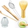 Radiotronics 5 PCS Matcha Whisk Set, Resin Tea Matcha Whisk, Sifter, Holder, Bamboo Tea Scoop, Tea Spoon for Stirring Japanese Green Tea Powder