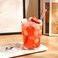 400ML Ice Coffee Glass Tumbler with Straw and Lid Sealed Carry On, Thick Wall Water Glass Cup Mug Tea （Clear）