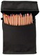 Multifunction Large Capacity Black Folding Marker Pen Canvas Pencil Case Pen Storage Bag Can Hold 24-80 pcs Markers Pen (S and L)