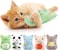 5 Pack Catnip Toys, Catnip Toy Pillow, Interactive Catnip Filled Kitten Toy, Plush Cat Chew Toys, Realistic Cute, Soft and Durable, Suitable for Cat Chew Toy, Animal Shapes