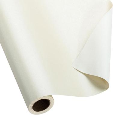 Radiotronics Off White Wrapping Paper Roll, 17 Inches x 32.8 Feet Pearly Lustre Gift Wrap Paper for Wedding Bridal Shower Birthday Valentine's Day