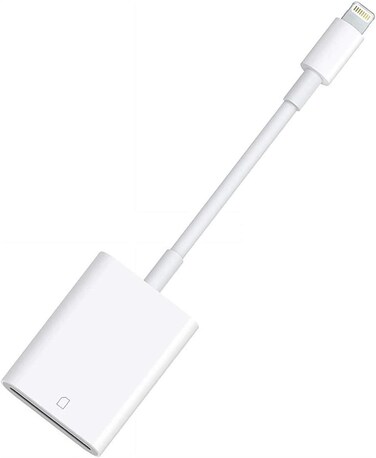 Veetone Apple MFi Certified Lightning to SD Card Camera Reader for iPhone iPad, Memory Card Reader Trail Camera Viewer SD Card Adapter for iPhone, Plug and Play
