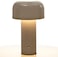 Modern Mushroom Table Lamp for Portable Touch Dimming, Rechargeable, Bedside Lamp for Indoor Outdoor Restaurant Bar Coffee Shop (Light Gray), HJ-JS001