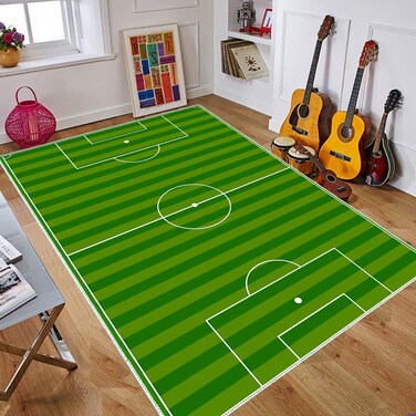 Radiotronics Kids Rug Football Rug Carpet Playmat Play Area Rug with Rubber Backing for Kids Rooms Children's Bedroom(31x 47inch, J)