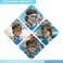 Kids Swim Goggles 2 Pack Anti-Fog Anti-UV Wide View Swimming Goggles Pool Goggles for Kids 3-15 (Light Blue &amp; Black Green)