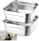 2-in-1 Stainless Steel Washing Up Bowl Set, Fruit Vegetable Washing Basin for Sink, Food Grade Dishpan for Draining Rice, Pasta, Food Strainer Mixing Bowl