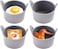 4 Pcs Ramekins for Air Fryer Silicone Large Muffin Cases Nonstick Egg Poacher Silicone Mould Bakeware Easy Release Ramekins Baking Cups for Muffin Cupcakes (Color A 4pcs)