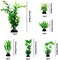 Radiotronics PietyPet Fish Tank Accessories Green Plants, 10pcs Green Fish Tank Decorations, Aquarium Decor Plastic Plants