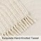 1pcs Beige Bathroom Runner Washable Tufted Rainbow Rug with Tassels Indoor Farmhouse Neutral Floor Carpet for Kitchen Hallway Laundry Doorway Bedroom Living Room