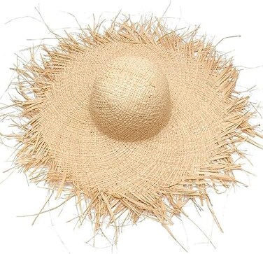 1pcs Womens Beach Sun Straw Hat Summer UV Sun Hat Wide Brim Fringe Beach Hat Boho Floppy Hat Fishing Cap