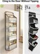 1 Pack Over the Door Storage Organizer, Load Closet Door Organizer Hanging, No Sagging Bathroom Organizer with 4 Bins 6 Side Pockets (4-layer, Beige)