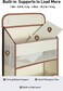 1 Pack Over the Door Storage Organizer, Load Closet Door Organizer Hanging, No Sagging Bathroom Organizer with 4 Bins 6 Side Pockets (4-layer, Beige)
