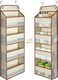 1 Pack Over the Door Storage Organizer, Load Closet Door Organizer Hanging, No Sagging Bathroom Organizer with 4 Bins 6 Side Pockets (4-layer, Beige)