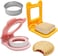 Radiotronics 2pcs Sandwich Cutter and Sealer for Kids, 2Pcs Uncrustable Sandwich Maker and Decruster set,DIY Decruster Pocket Sandwiches, Sandwich Maker, Lunchbox and Bento Box