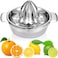 Citrus Lemon Orange Grapefuit Juicer Manual Squeezer 304 Stainless Steel Robust Hand Juicer Reamer Rotation Press with Strainer＆12 OZ Bowl, 2 Pour Spouts