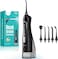 Radiotronics Professional Water Flosser For Teeth Braces Gums Care, Cordless Oral Irrigador, Deep Cleaning, Rechargeable, Waterproof, BPA-Free, Portable, Home and Travel, Black C20
