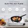 Single Hot Plate - 1500W Power, Adjustable Thermostat, Overheat Protection, Die Cast Iron Hotplates, Power indicator light, Stainless Steel Body, Easy Control - NKTOE4N2