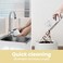 Vacuum Cleaner 2 in 1 Handheld Stick Cleaner 5M Long Cord Lightweight Powerful Suction 0.5L Large Capacity Excellent Central Filtration System for Car Home Kitchen Hair- White