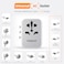 Universal Travel Adapter Worldwide with 2 USB C and 2 USB A Ports, International Travel Adapter for Multi Countries EU, USA, UK, Australia, Thailand etc
