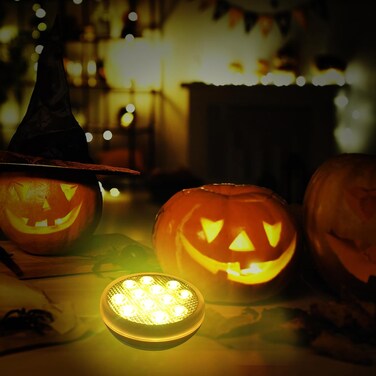 Rechargeable Submersible Pool Lights - 3.7&quot; Waterproof Underwater Charging Battery Operated Remote Controlled 16 Color Changing Lights with Magnet for Pool Pond 1 Pack