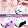 UV LED Nail Lamp, 168W Fast UV Light for Nails Gel Polish, Professional Curing with 4 Timer Setting Auto Sensor, Nail Art Tools