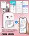 Mini Thermal Printer, Bluetooth Label Maker, Portable Sticker Printer for Printing Photos, Sticky Notes, Lists (Includes 13 Rolls of Thermal Paper&amp;5 color pens)