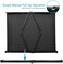 Radiotronics 50 Inches Projector Screen Portable Floor Standing Fold-Out Roll-Up Tripod Manual, Mobile Movie Screen, White