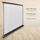Radiotronics 50 Inches Projector Screen Portable Floor Standing Fold-Out Roll-Up Tripod Manual, Mobile Movie Screen, White