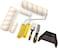 Paint Roller Set 6pc- Paint Rollers for Walls and Ceilings, Paint Pads, Paint Tray, Brush, Scraper, Mini Rollers for Painting, Paint Sleeves, Paint Supplies