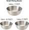 Stainless Steel Mixing Bowls-3 Packs Small Thicker Stainless Steel Flat Bottom Mixing Bowls Set, Home, Refrigerator, and Kitchen Food Storage Organizers
