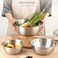 Stainless Steel Mixing Bowls-3 Packs Small Thicker Stainless Steel Flat Bottom Mixing Bowls Set, Home, Refrigerator, and Kitchen Food Storage Organizers