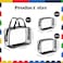 Radiotronics 9 Packs Clear PVC Toy Storage Bags Toiletry Bags Waterproof Kids Zippered Toy Organizing Bags for Building Blocks Puzzle Stationery Black