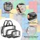 Radiotronics 9 Packs Clear PVC Toy Storage Bags Toiletry Bags Waterproof Kids Zippered Toy Organizing Bags for Building Blocks Puzzle Stationery Black