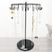 Rotating Necklace Holder Jewelry Organizer Display Stand 14-Inch with 23 Hooks Black, short-black, 8.27 * 5.9 * 13.8inch (HS01)
