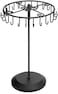 Rotating Necklace Holder Jewelry Organizer Display Stand 14-Inch with 23 Hooks Black, short-black, 8.27 * 5.9 * 13.8inch (HS01)