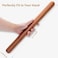 French Rolling Pin, 17.7 Inches Wood Rolling Pin for Baking Extra Long Thickened, for Fondant Pizza Pie Crust Cookie Pastry, Essential Kitchen Utensil, Brown