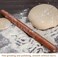 French Rolling Pin, 17.7 Inches Wood Rolling Pin for Baking Extra Long Thickened, for Fondant Pizza Pie Crust Cookie Pastry, Essential Kitchen Utensil, Brown
