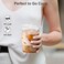 100 Pack - 16 oz Clear Plastic Cups with Lids, Sturdy &amp; Food Safe Iced Coffee Cups with lids, Disposable Plastic Smoothie Cups for Cold Drinks, Sip Lids