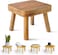 Small Wooden Stool, Plant Stand Indoor Step or Kids Stool - Ideal as a Small Side Table for House Plants, Bedroom Bedside or Bathroom (20cm)