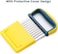 2 Pcs Crinkle Cutter Knife, Potatoes Crinkle Fry Cut and Vegetable Cutter for Veggies, Stainless Steel Carrot Slicer （Yellow)