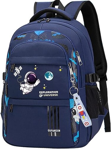 Radiotronics Astronaut Backpack for Boys Teens, Large Capacity School Bag Bookbag for Kids Elementary Middle